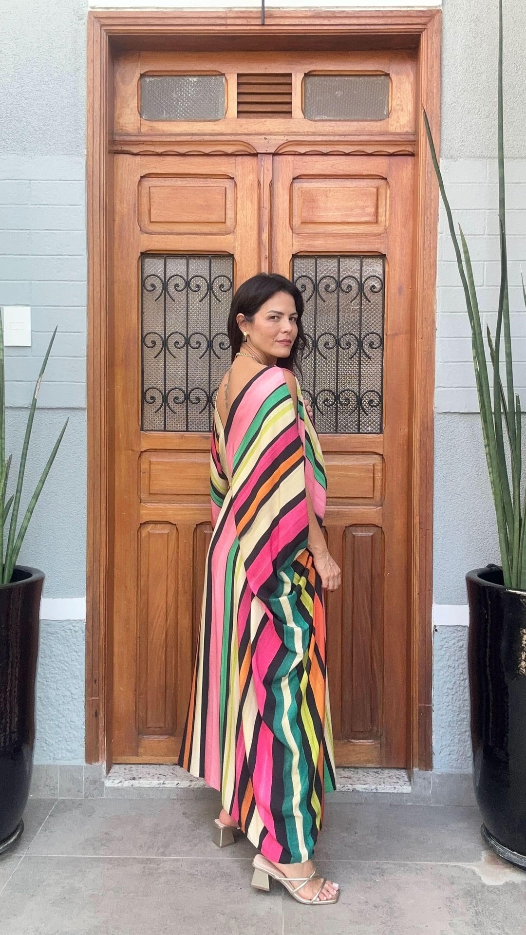 Vestido Kaftan Color Stripes