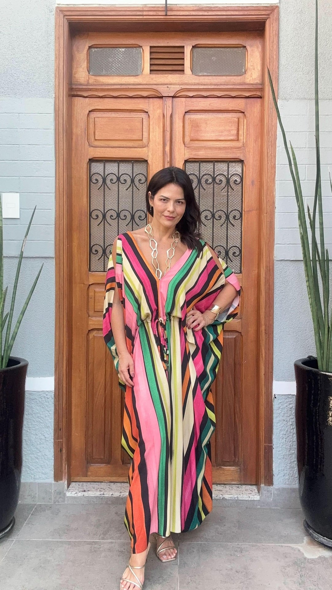 Vestido Kaftan Color Stripes